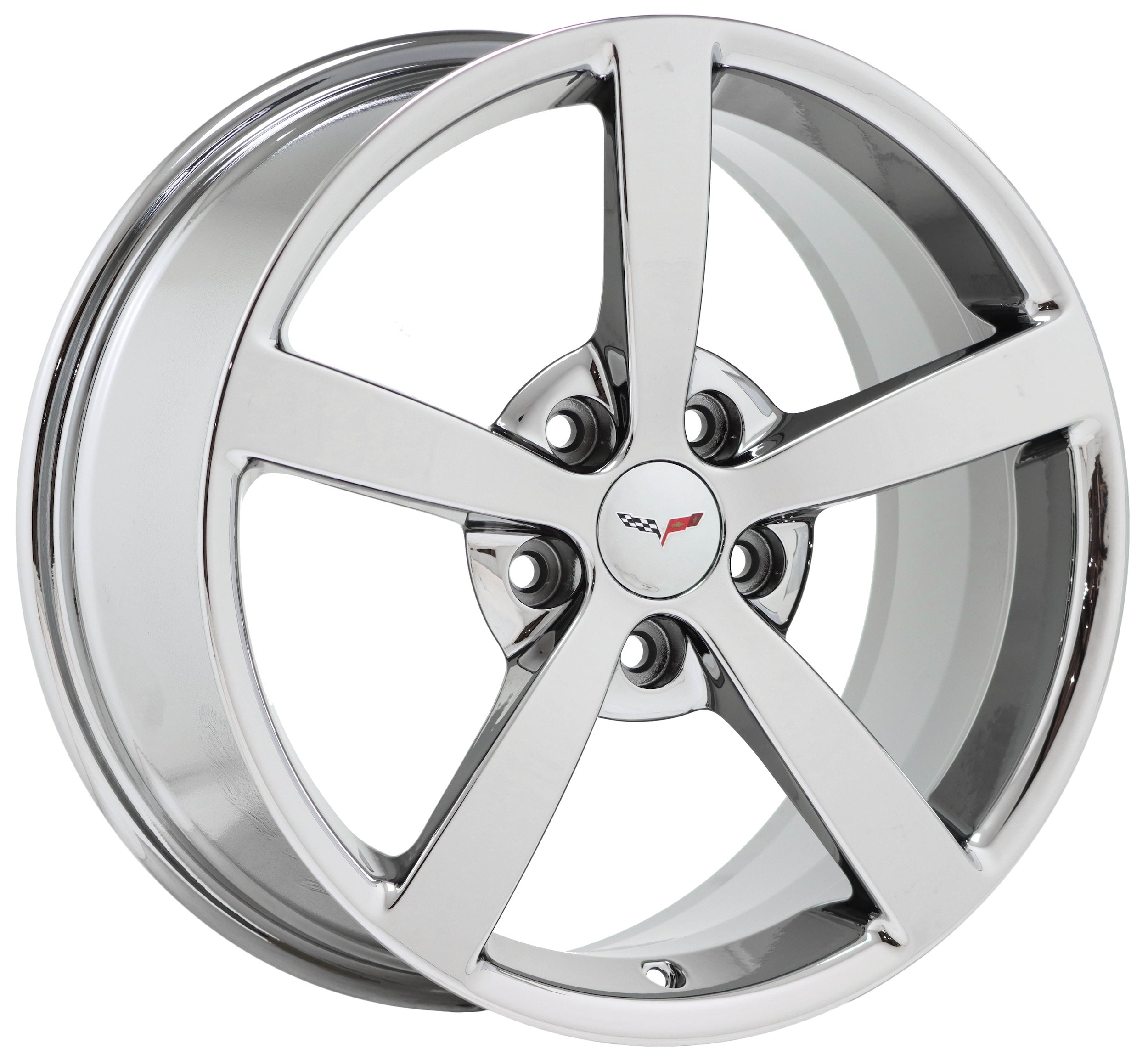 19x10 Corvette Bright Chrome wheel rim Factory OEM 5344